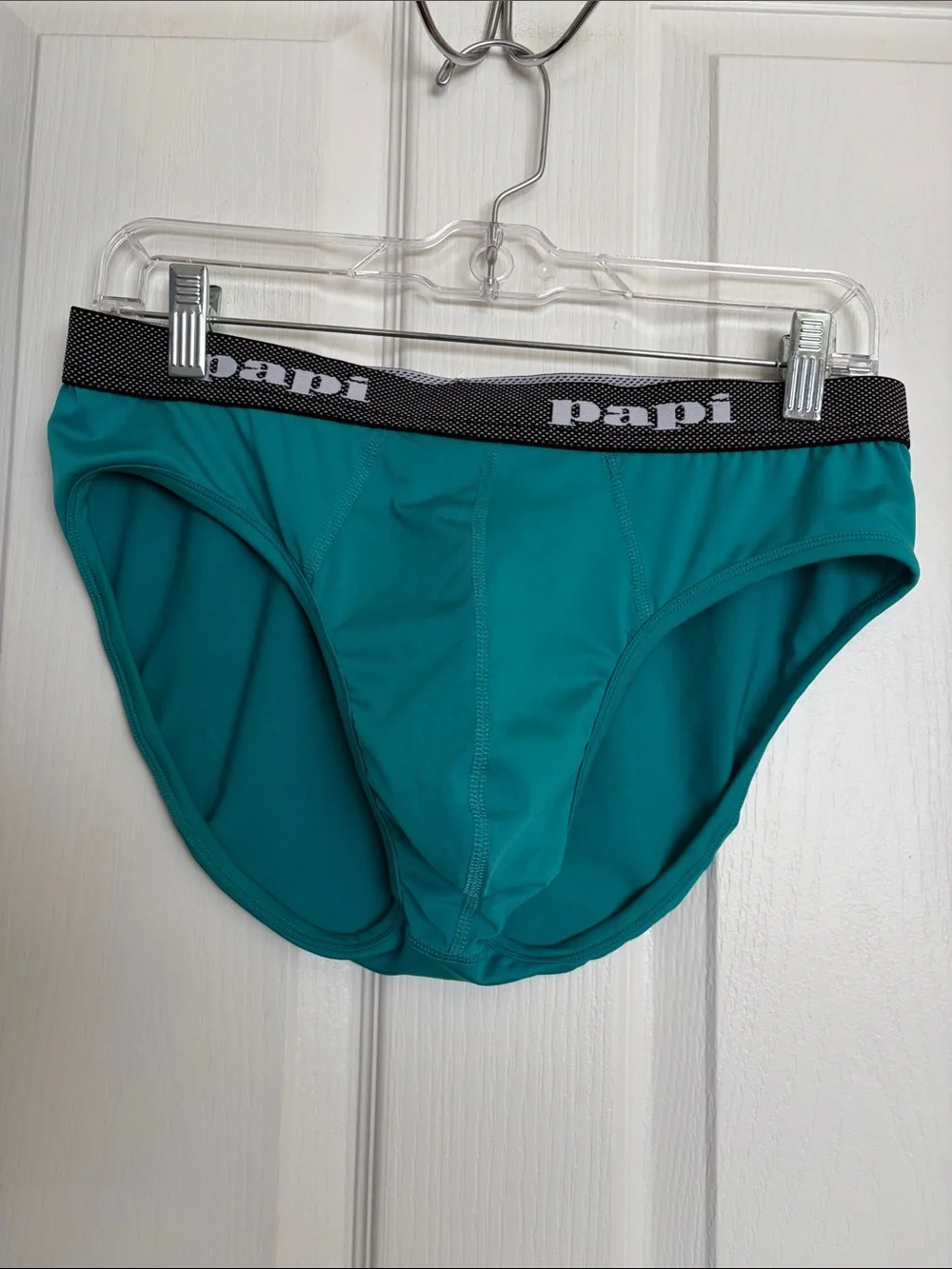 Papi Briefs, green with black waistband.